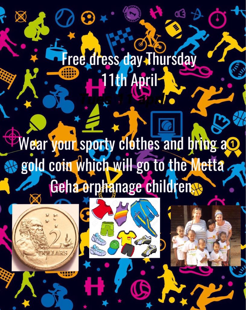 Free Dress Day Next Thursday - Sports Theme