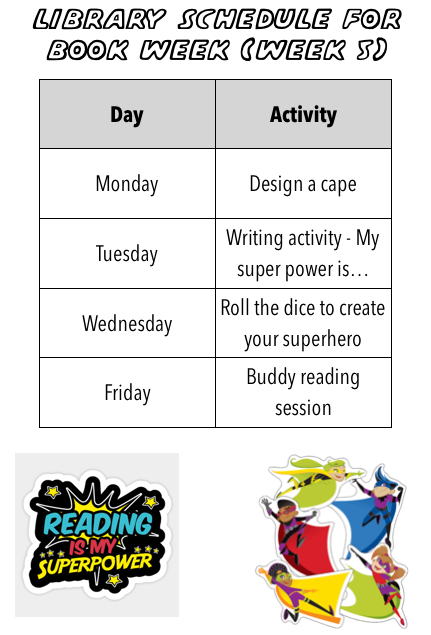 Additional Book Week Activities in the Library