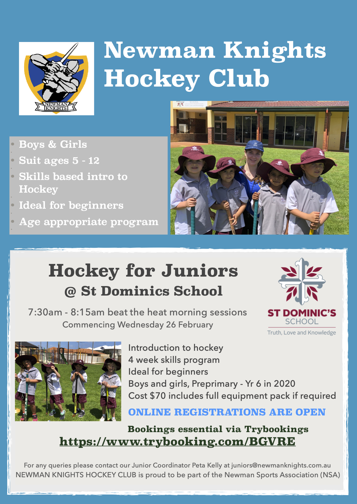 Hockey for Juniors at St Dominic's