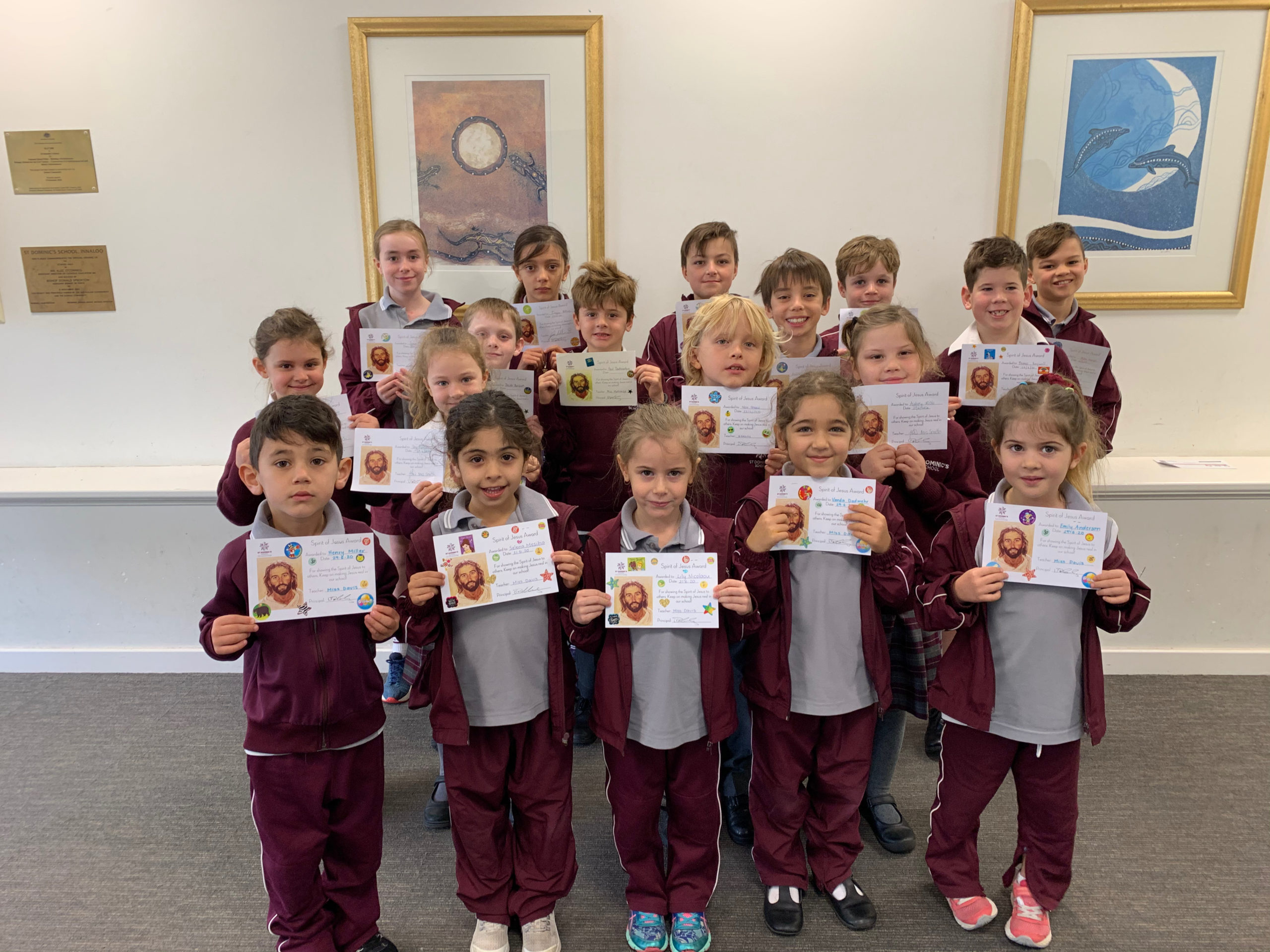 MJR Spirit of Jesus Award Winners – Term 2 Week 9 and 10