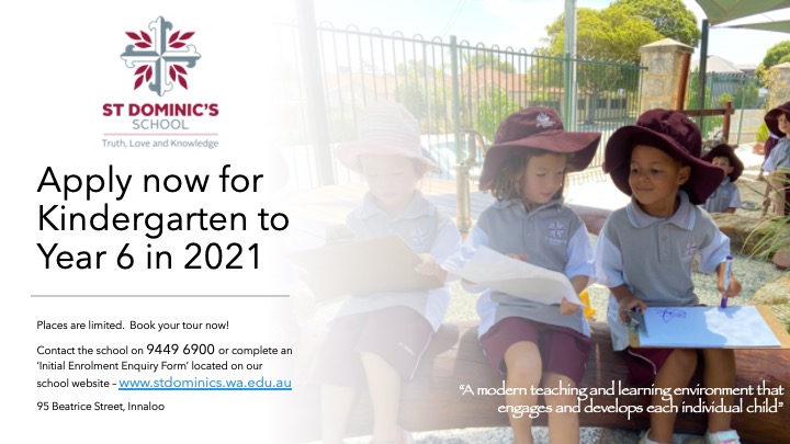 Don't Miss Out On a Place for Your Child in Kindy Next Year - Contact the Office by Wednesday, 29th July