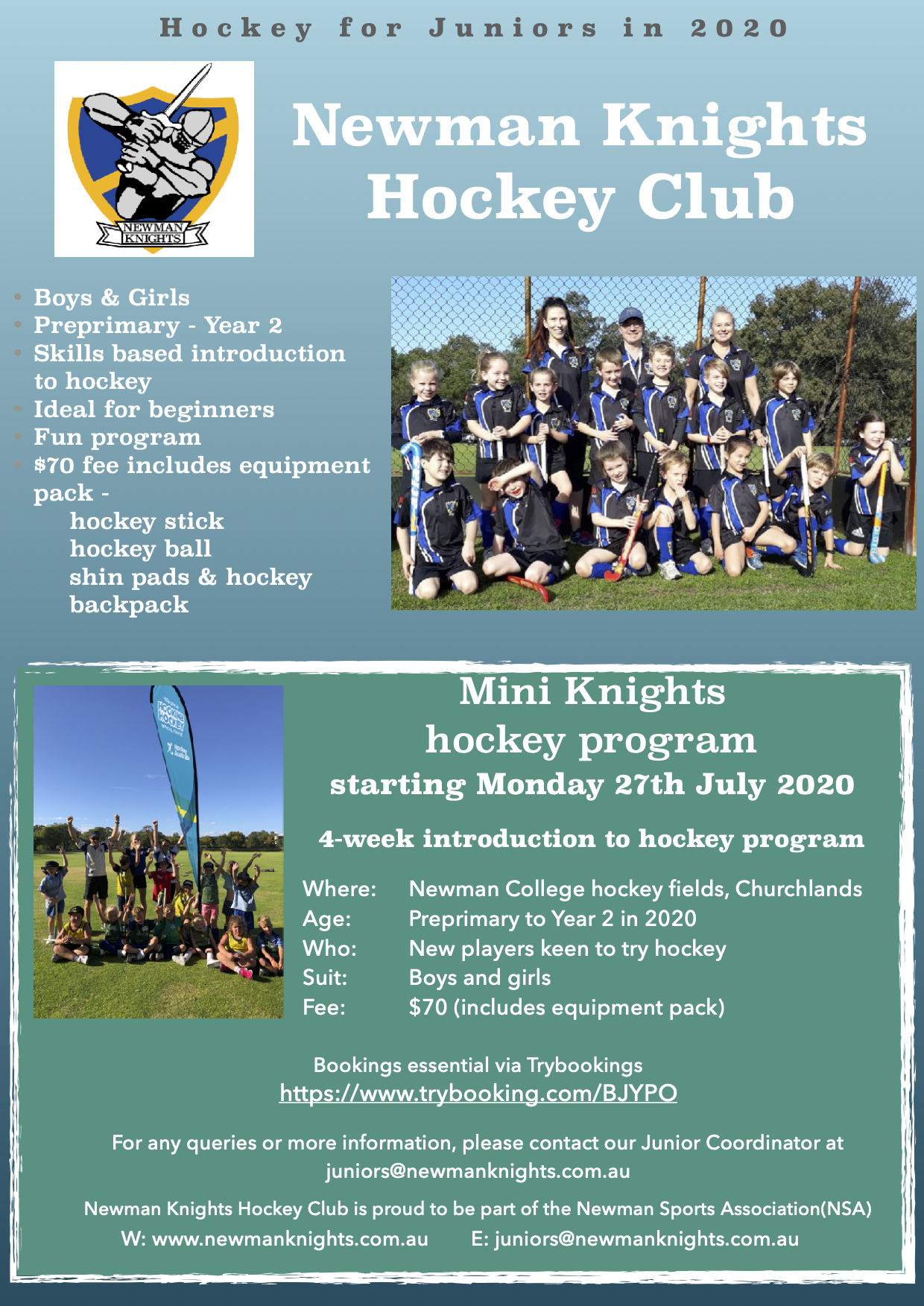 Newman Knights Hockey Club/ Mini Knights Program