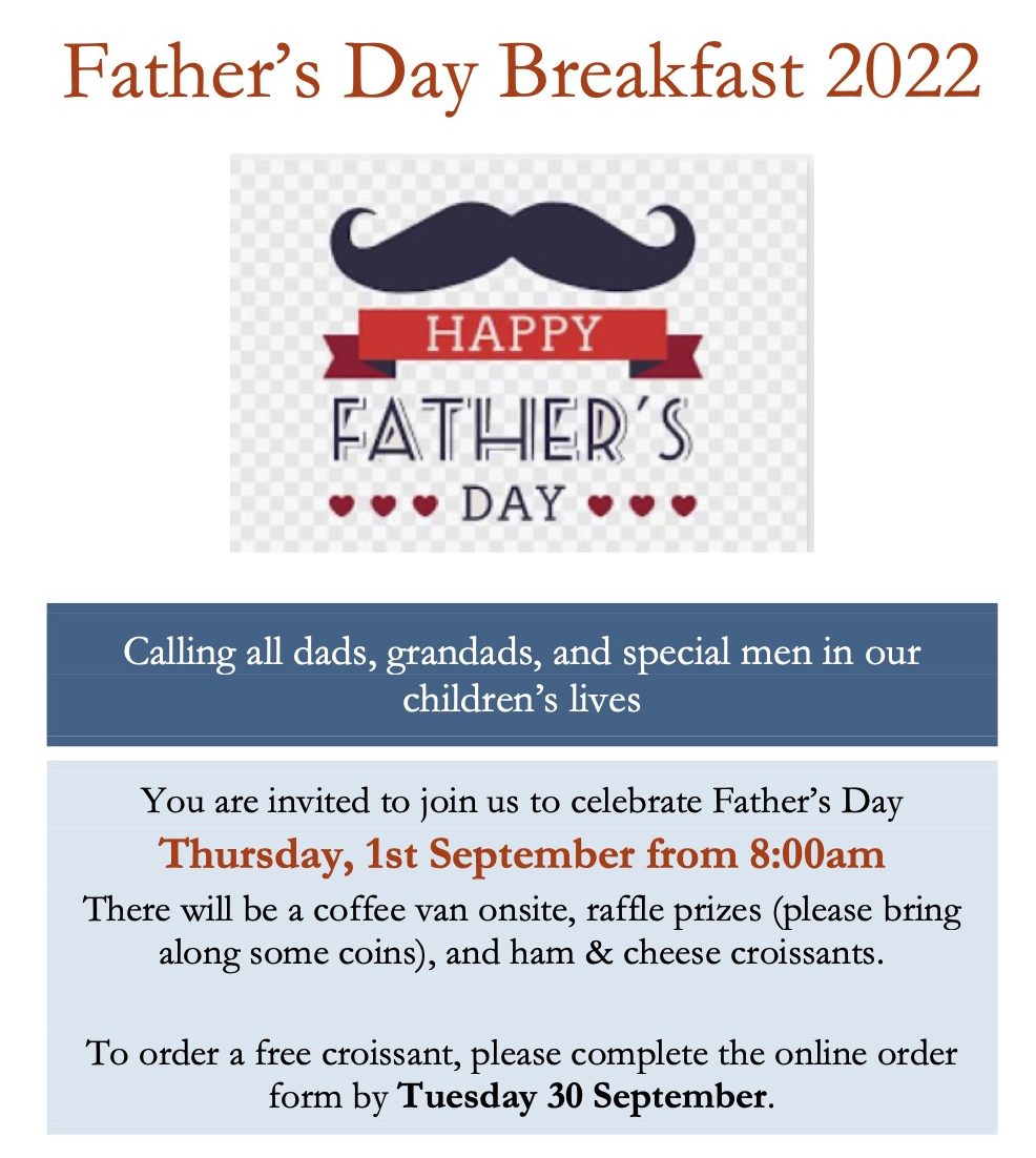 P&F Father's Day Breakfast Information and Online Order Form