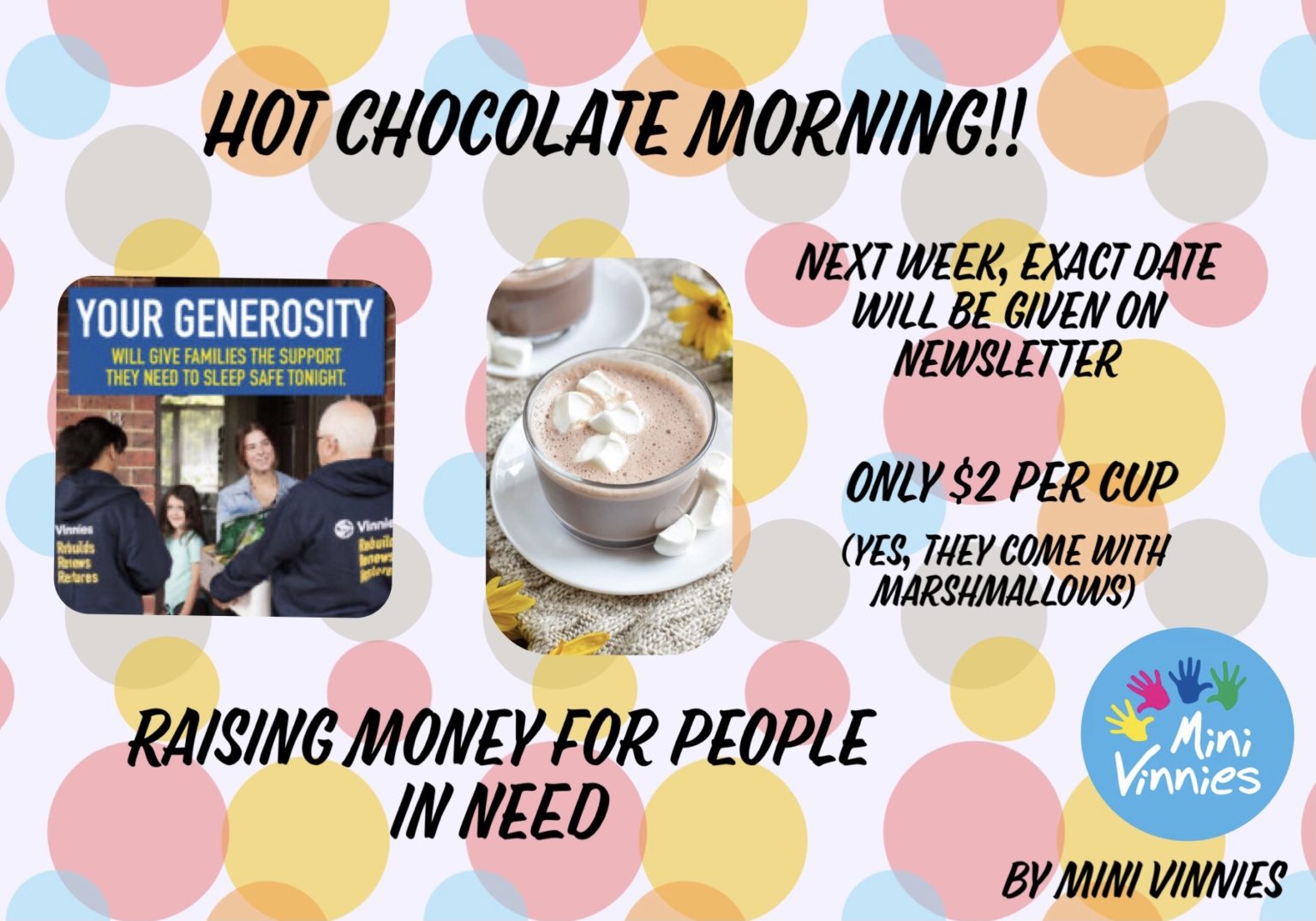 Mini Vinnies Winter Appeal Hot Chocolate Fundraiser St Dominics mini-vinnies-winter-appeal-hot-chocolate-fundraiser-st-dominics