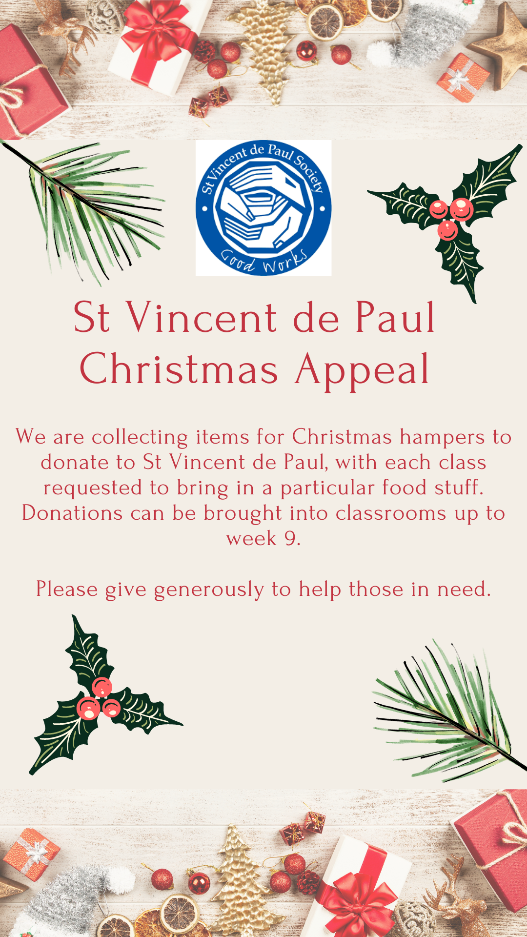 St Vincent de Paul Christmas Appeal