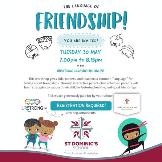 FREE ONLINE Language of Friendship Parent-Child Workshop on Tuesday, 30th May