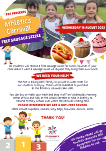 P&F Athletics Carnival Cake Stall and Free Sausage Sizzle