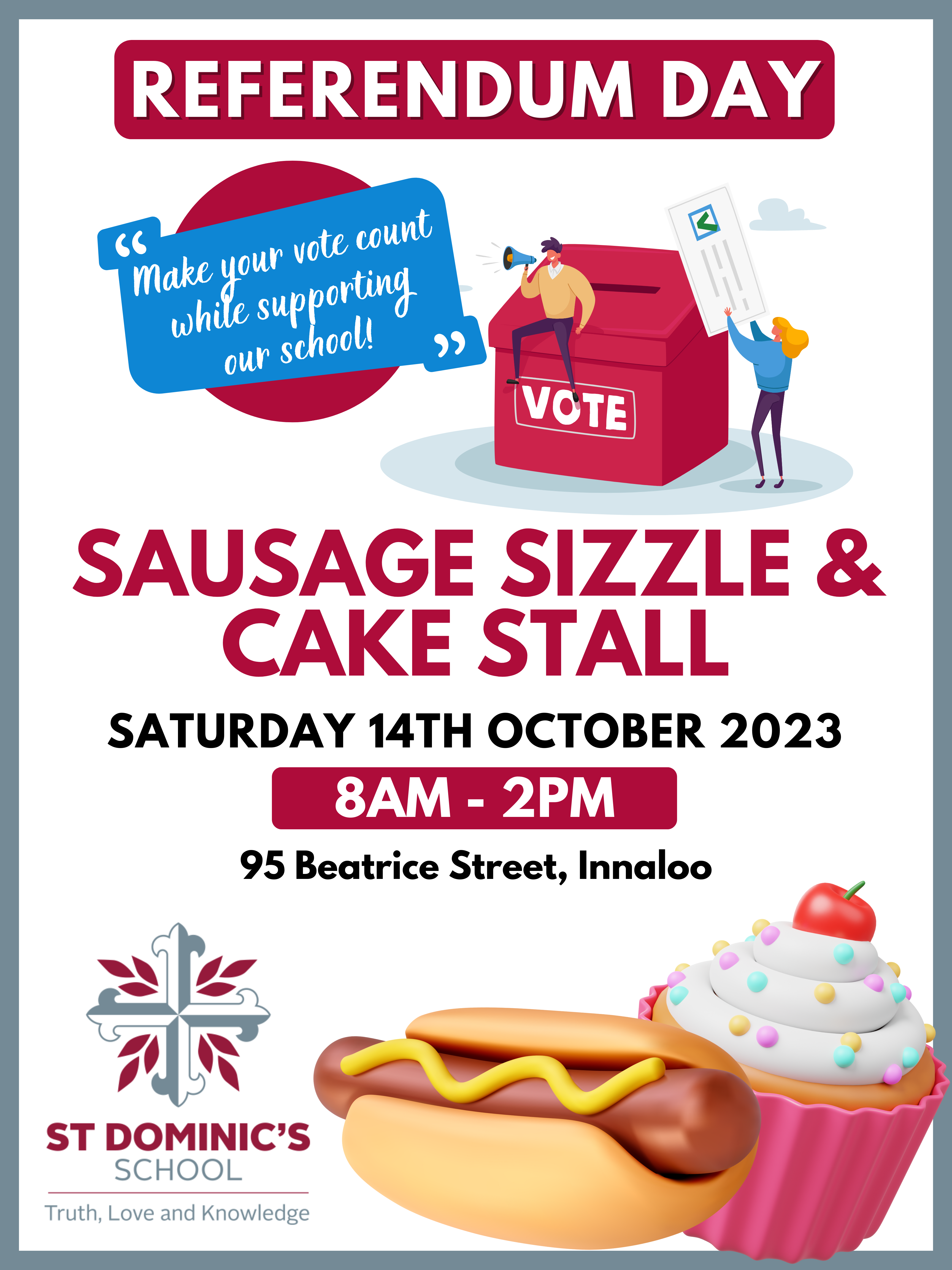 P&F Referendum Day Sausage Sizzle and Cake Stall Details