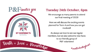 P&F Meeting RSVP and Agenda Suggestions - Tuesday 24th October