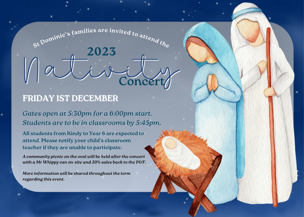 2023 Nativity Concert Information and Simple Costume Requirements St