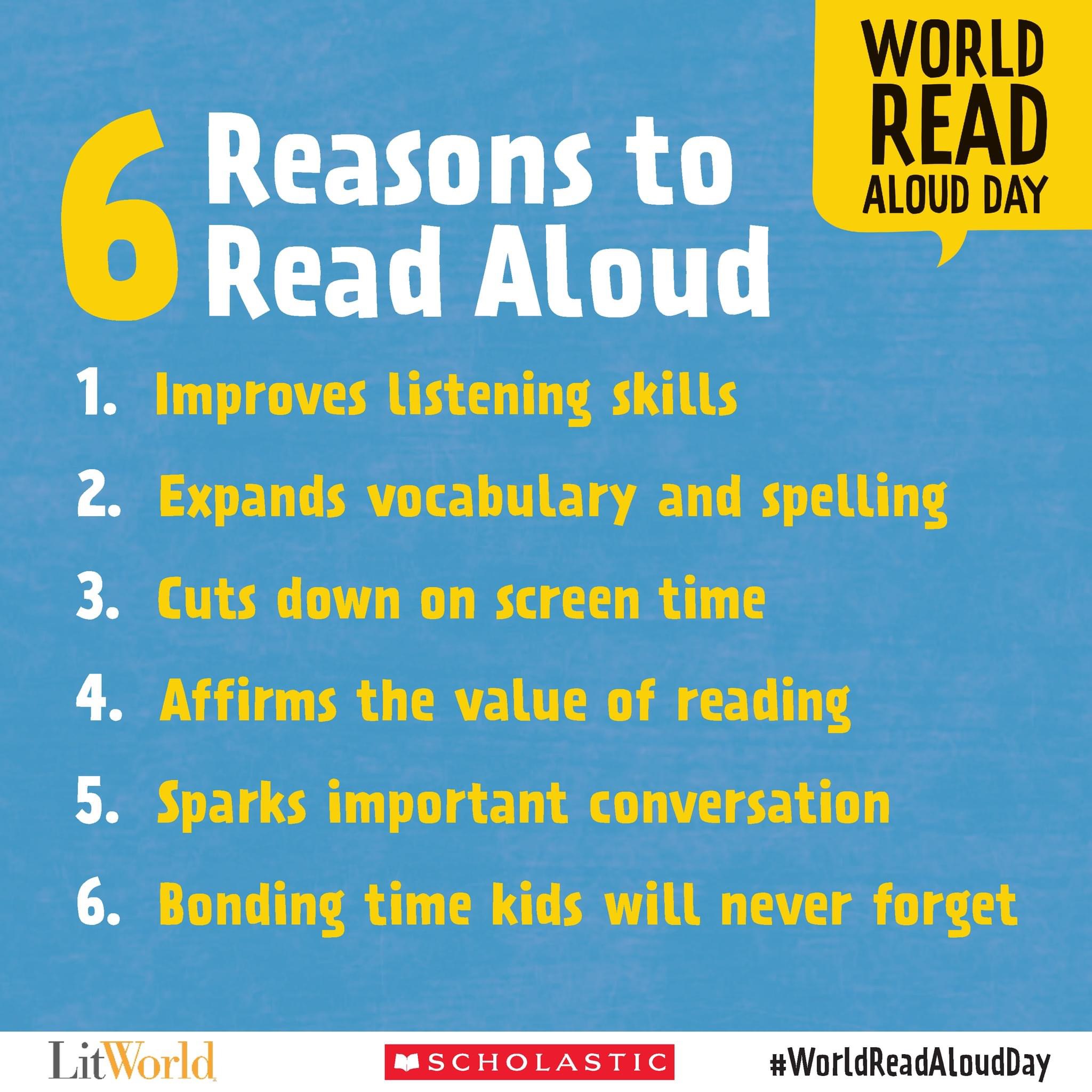 World Read Aloud Day - 7th February 2024