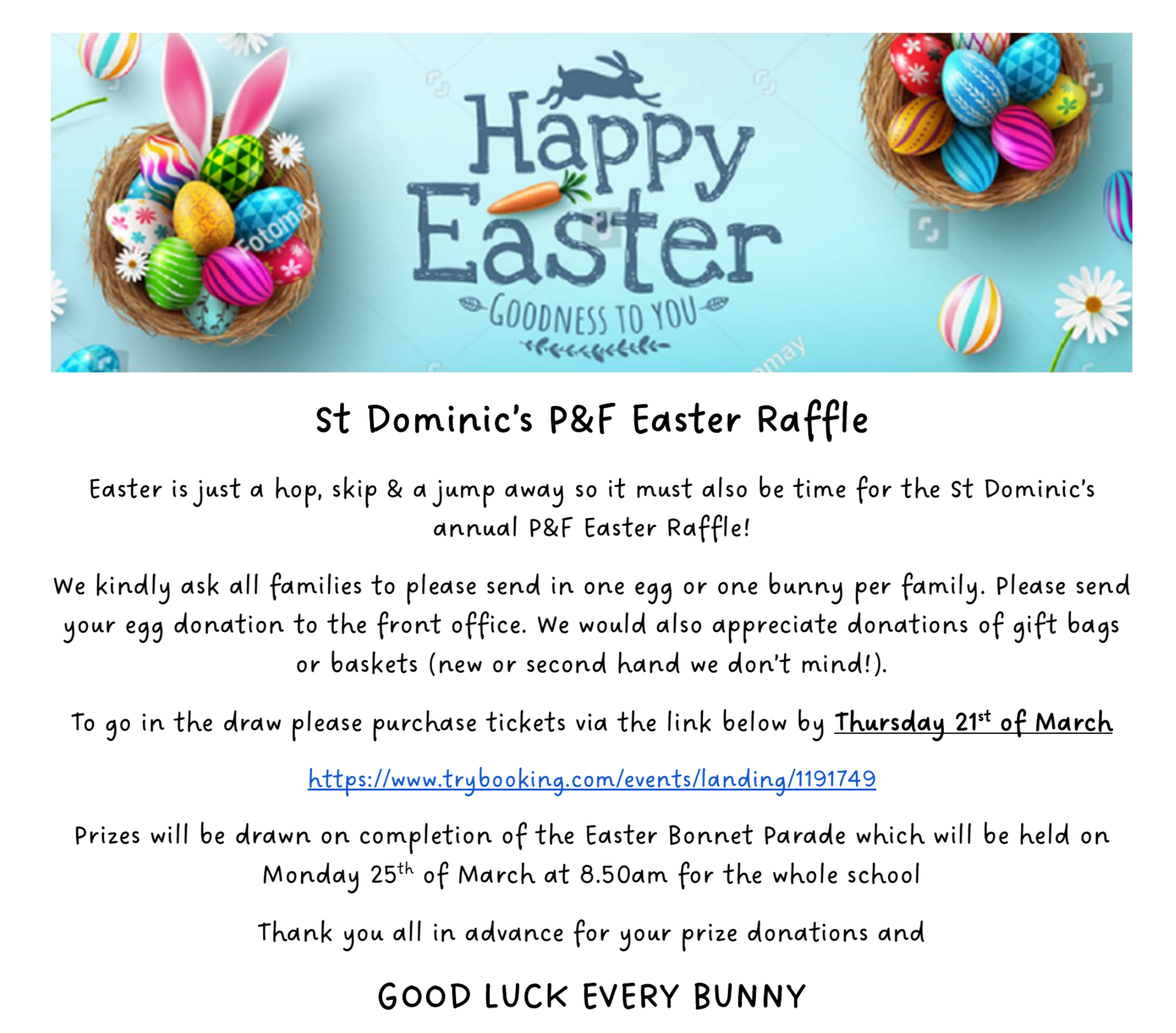 P&F Easter Raffle