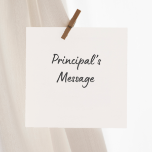 Principal’s Message