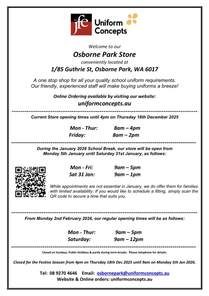 2026 Uniform Information and Reminders